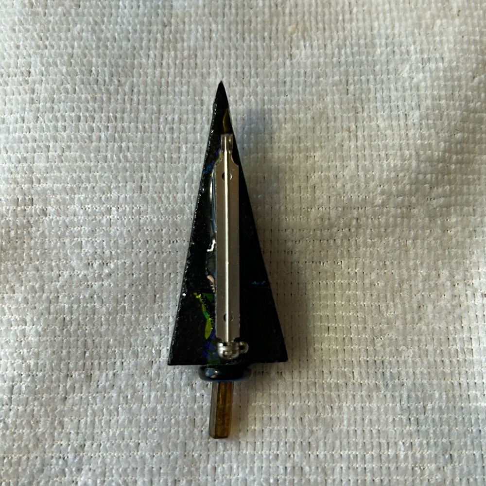 Handmade Dichroic Glass Tree Pin/Brooch by Geddes Stuido - Picture 2 of 5